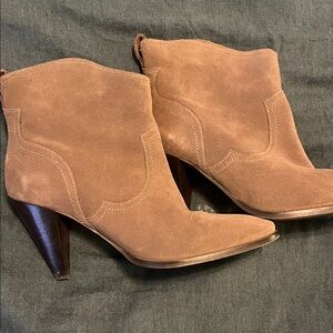 Stylish Tan Suede Ankle Boots